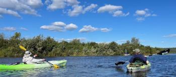 Volunteers during a Plant Paddle workshop. Courtesy of Lake Stewards of Maine 