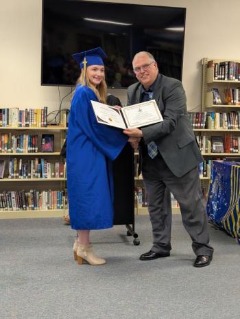 Nevaeh Grace Thiboutot of Wiscasset. CANDI JONETH/Boothbay Register 2025 Adult Ed Grad