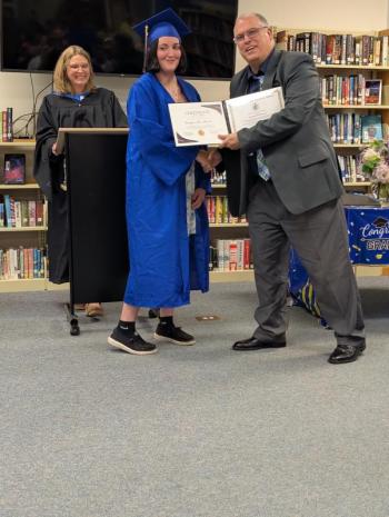 Georgia Mae Brewer of Trevett. CANDI JONETH/Boothbay Register 2025 Adult Ed Grad