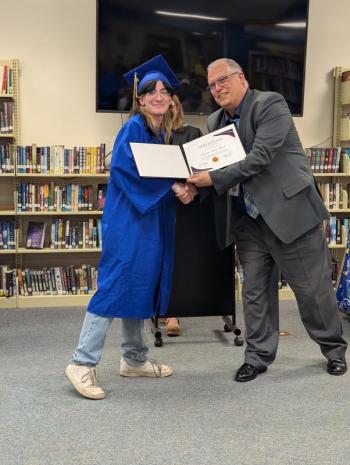 Perseus Aries Hood of Brunswick. CANDI JONETH/Boothbay Register 2025 Adult Ed Grad