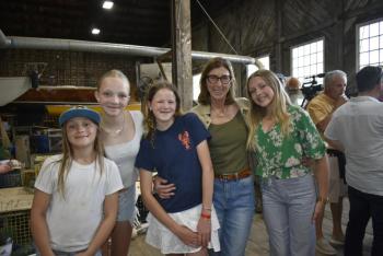 Joanne DiMauro and "her girls" from Boothbay Region Elementary School. LISA KRISTOFF/Boothbay Register 