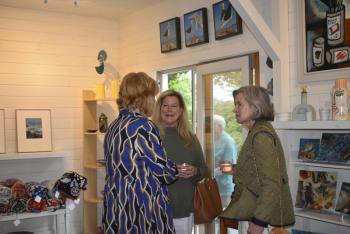 One of several small gatherings at Kerr-Jones Gallery in East Boothbay. LISA KRISTOFF/Boothbay Register