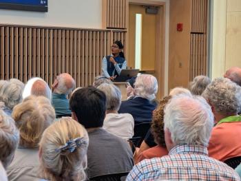 Dr. Rebekah Shunmugapandi. CANDI JONETH/Boothbay Register Whales in the Forecast: Using 21st Century Tools to Understand an Endangered Species.