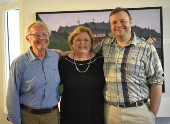 The Gleason Family - Dennis, Martha and Andrew - celebrate the 40th year of the gallery in Boothbay Harbor. LISA KRISTOFF/Boothbay Register