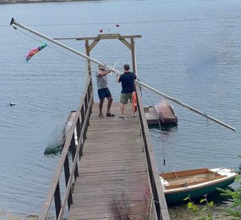 Launching of the Cape dory. Mary Otto photo
