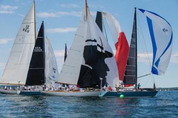 A bevy of boats under sail. Courtesy of BHYC