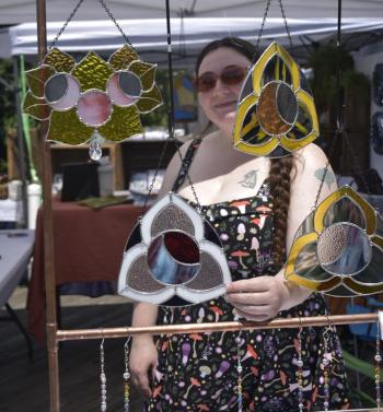 Wiscasset-based stained glass artist  Herenya Wilkey, LLC. LISA KRISTOFF/Boothbay Register