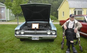 Barry Lawson of Augusta is a veteran of the Antique Auto Show, having attended for the past forty years. ISABELLE CURTIS/Boothbay Register