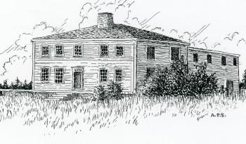 A sketch of the Leach House. Courtesy of BRHS