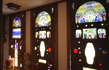 Not only is each window its own work of art, but its colors help combat the winter blues! ISABELLE CURTIS/Boothbay Register