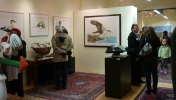 "Conference of Birds, 2" show drew flocks of bird art fans. Courtesy of Andrew Gleason