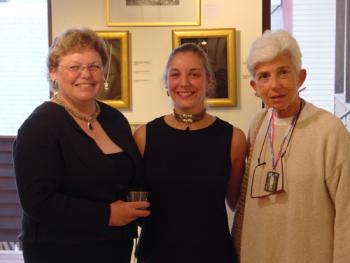 Marty Gleason, Christine Peters and the artist, Sipora. Courtesy of Andrew Gleason