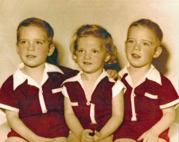 You might recognize these triplets. Dwight Lewis, Ruthie Lewis and Duane Lewis. This photo was given to Duane Brunell by Dwight to share with the Register following Dwight's and Duane's recent talk about their days as bridge tenders. Lewises