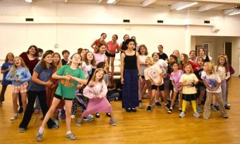 The talented cast of 56 in the Y-Arts' production of "Matilda Jr" in rehearsal. LISA KRISTOFF/Boothbay Register
