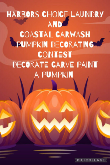 Coastal Car Wash and the Harbor’s Choice Laundry is hosting their first ever pumpkin decorating competition. Courtesy of Terri Herald