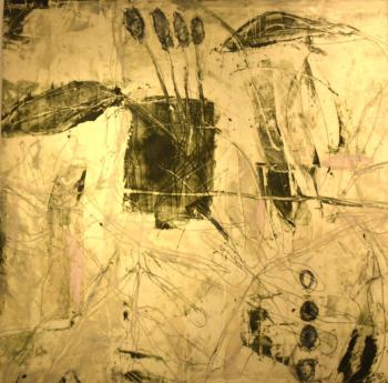 ARTinME Honorable Mention: Debra Claffey's "Indigo Ice with Pink." 