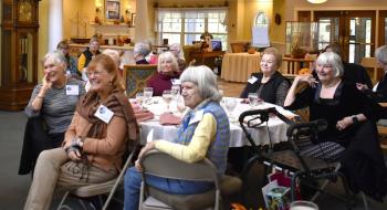 Auxiliary members gather at St. Andrews Village’s dining room. ISABELLE CURTIS/Boothbay Register