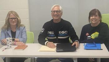 Workshop panelists included Boothbay Harbor Town Manager and Road Commissioner Julia Latter and Boothbay Harbor Pedego owners Roger and Lisa Matthews. Courtesy photo