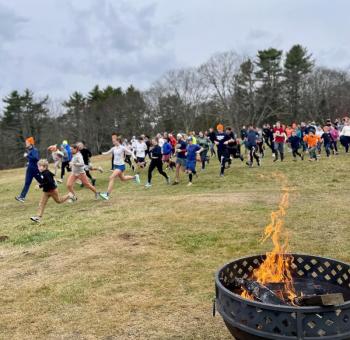 Runners at the start of the Foodbank Farm 5K in 2024. Courtesy Cally Green