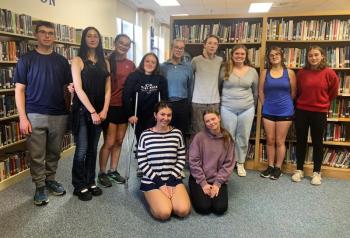 Members of the recently formed ADEPTT club at BRHS talk the role of youth in addressing the region's changing climate. ISABELLE CURTIS/Boothbay Register