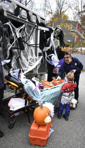 The Boothbay Region Ambulance Service won the trunk-or-treat decorating contest. FRITZ FREUDENBERGER/Boothbay Register