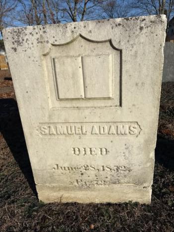 Grave of Samuel Adams. Courtesy of Sara Fahnley