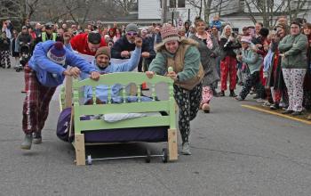 Early Bird Bed Races. STEVE EDWARDS/Boothbay Register