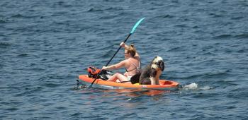 A unique entry in the Blessing of the Fleet event. KEVIN BURNHAM/Boothbay Register