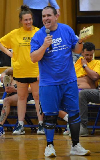 BRHS alumni game MVP Ed Crocker. KEVIN BURNHAM/Boothbay Register