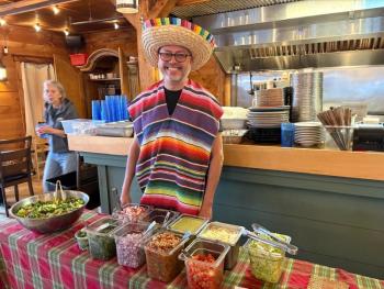 Byron is dressed for the occasion. Elliott Schwartz photo