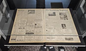 There was a time when ads were on the front page, as seen in this historical Register. Courtesy of Merritt Blakeslee.