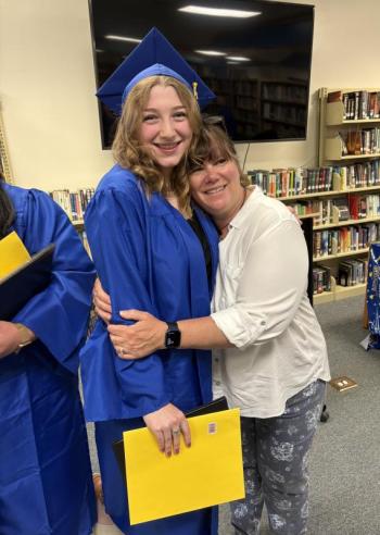 2025 Boothbay graduate Elizabeth Pearce with instructor Tanya Thibault. Courtesy of Raye Leonard