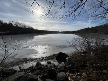 Adams Pond from the north end on Jan. 14. KEVIN BURNHAM/Boothbay Register