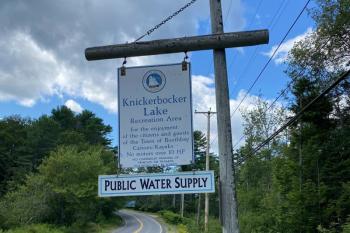 Bigelow Laboratory is working with the Boothbay Region Water District to monitor the health of Knickerbocker Lake and other sources of local drinking water (Credit: Rachel Sipler).