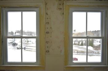 New windows were put into the original 1797 frames. ISABELLE CURTIS/Boothbay Register