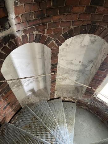 The lighthouse spiral steps. John Cooper photo