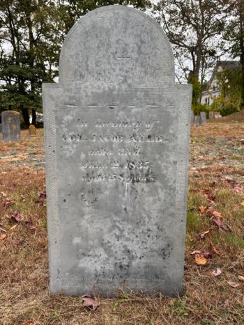 Jacob Auld gravestone. Courtesy of Sara Fahnley