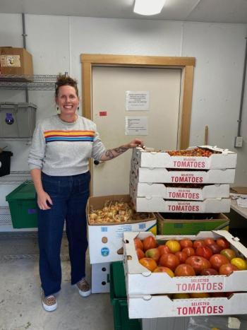 Leifa Gordon with Veggies to Table produce headed out to local partners. Courtesy photo