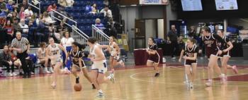 Ball steal by Hall.  LISA KRISTOFF/Boothbay Register