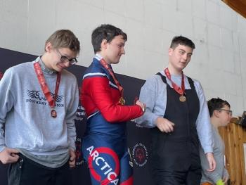 Deshawn Averill, left, with the 1st place winner, and Zander Blake. Courtesy photo 