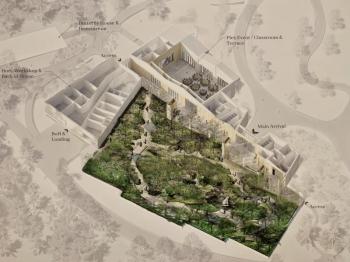 CMBG's shares design concepts for a new glasshouse during a public forum March 11. 