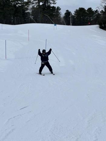 Danny Miller raises his arms in celebration. Courtesy photo