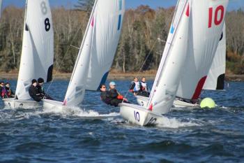 BHYC high school sailors in competition. Chris Liberti photo