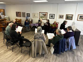 Come and enjoy the free Community Sing, Raise Our Voices! Raise Our Spirits!, 3 to 5 p.m., in the MUUF meeting space, 38 Elm St. in Damariscotta. Courtesy photo