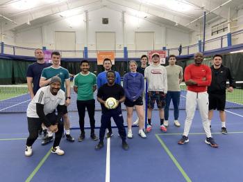Community members getting ready to play soccer at the YMCA. Allyson Goodwin photo