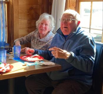 Dee and Howard Wright, Community Lunch regulars for five years. Tancy Mitchell photo
