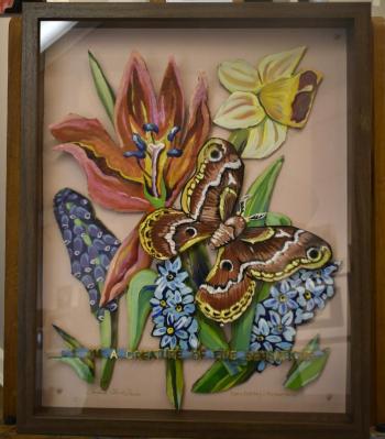Caroline Clare Davis - "Promethea Moth" - Mixed media