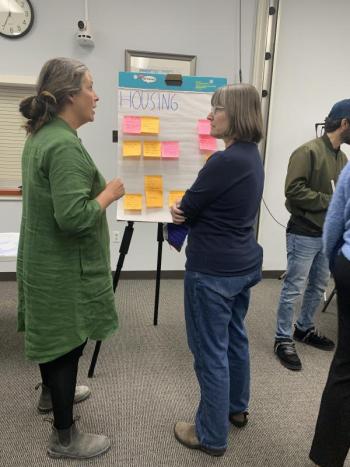 Housing was one of the most popular stations of the night. ISABELLE CURTIS/Boothbay Register