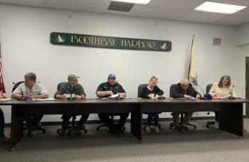 Boothbay Region Refuse Disposal District board members rethink decision to meet at Boothbay Harbor town hall. ISABELLE CURTIS/Boothbay Register