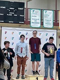 Deshawn Averill, middle, wears a blue ribbon. Courtesy photo